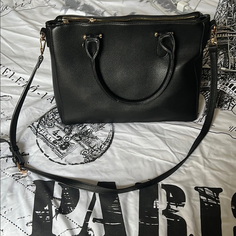 Madison West Elegant Black Handbag